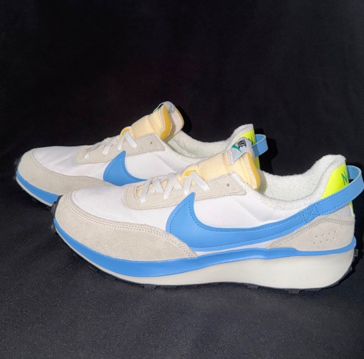 Nike Waffle Debut SE “Summit White / University Blue / Volt” – Men’s Size 11 - Sole Essentials