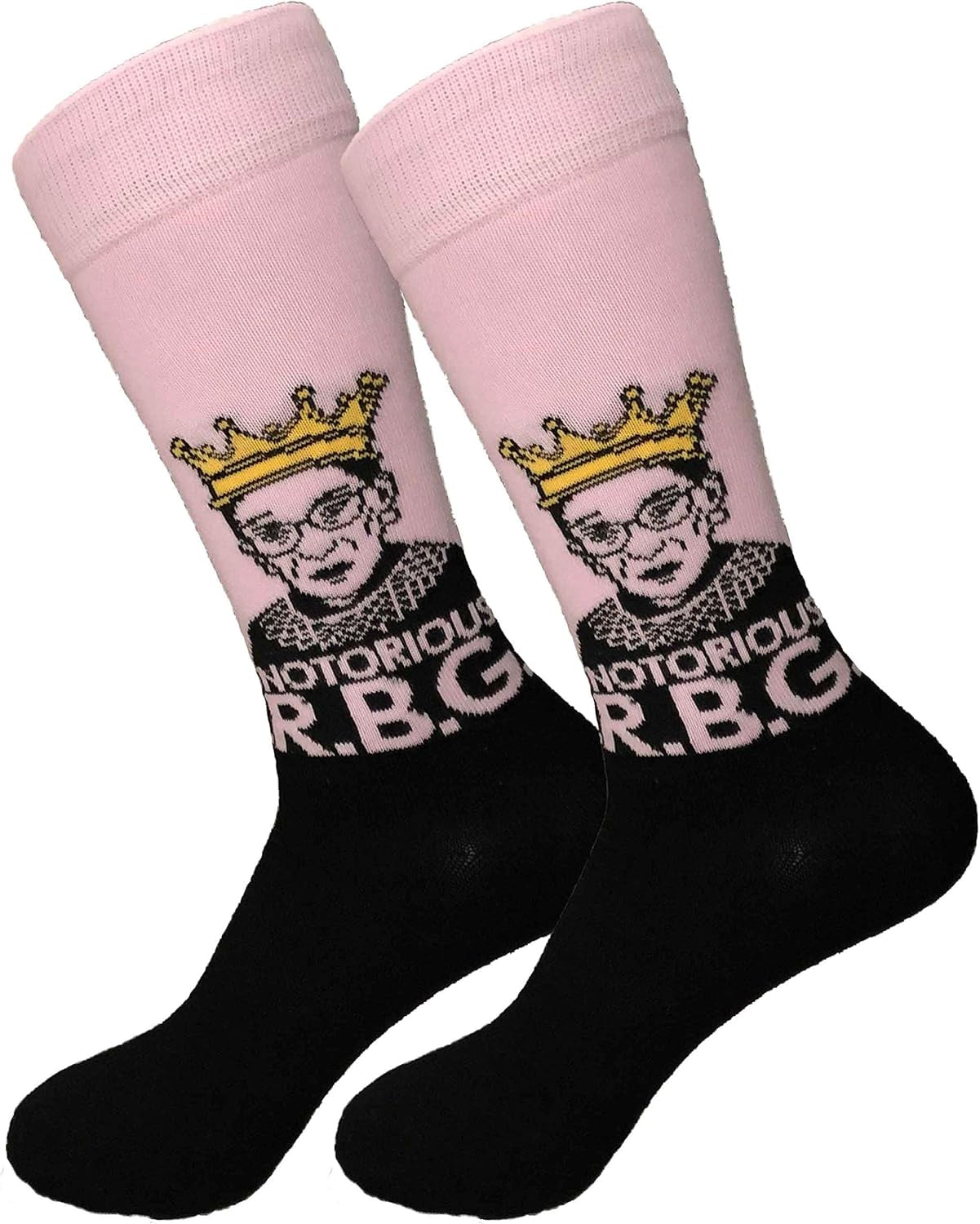 Ruth Bader Ginsburg Notorious RBG Dress Socks - Funny, Crazy, Casual, Novelty - Sole Essentials