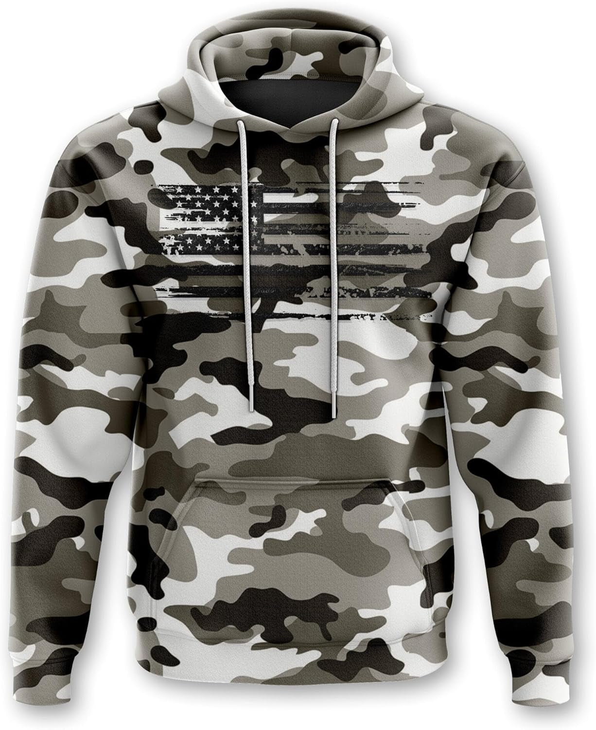Patriotic Camo Flag Heavyweight Hoodies for Men and Women - Sole Essentials