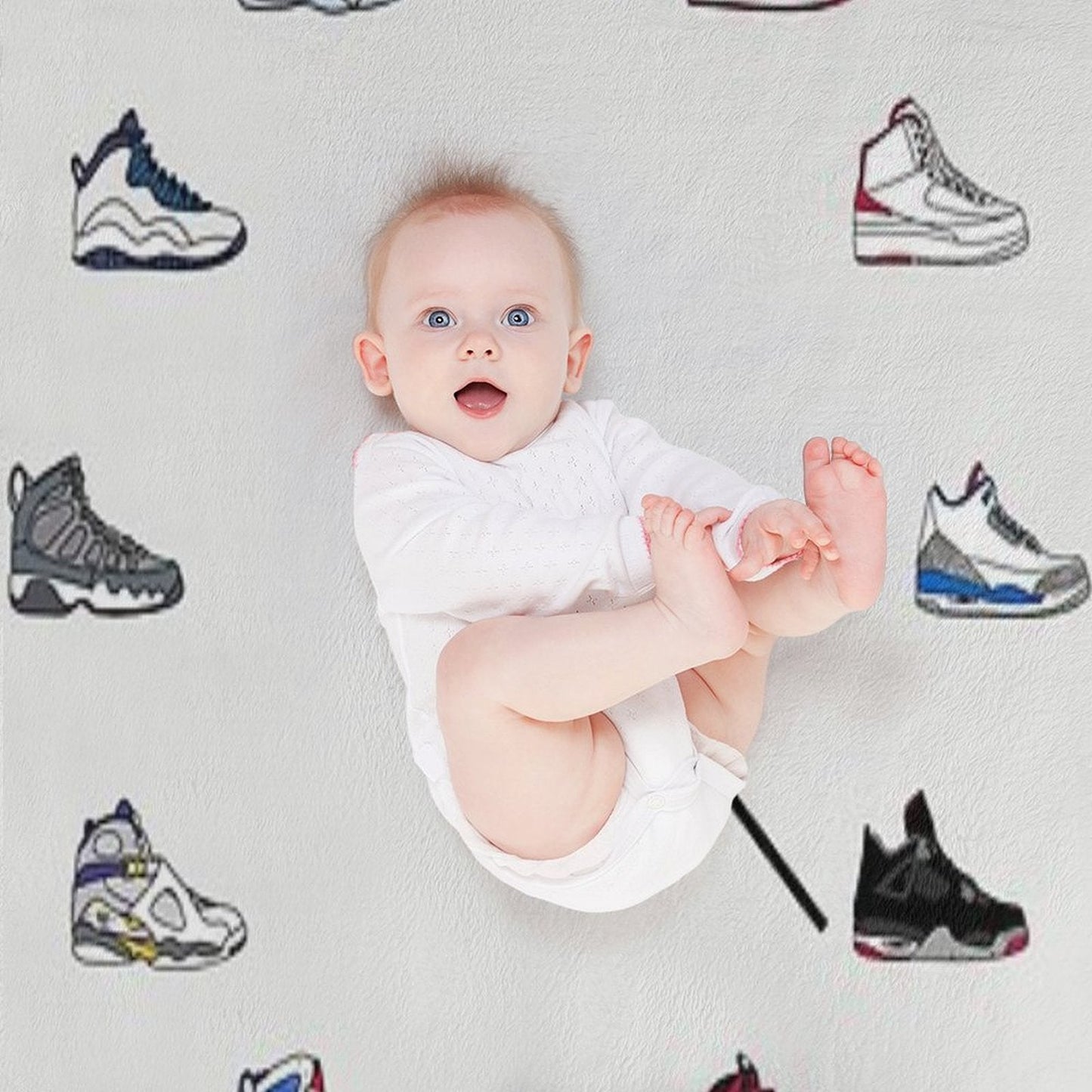 Jordan Sneaker Clock Throw Blanket - Sole Essentials