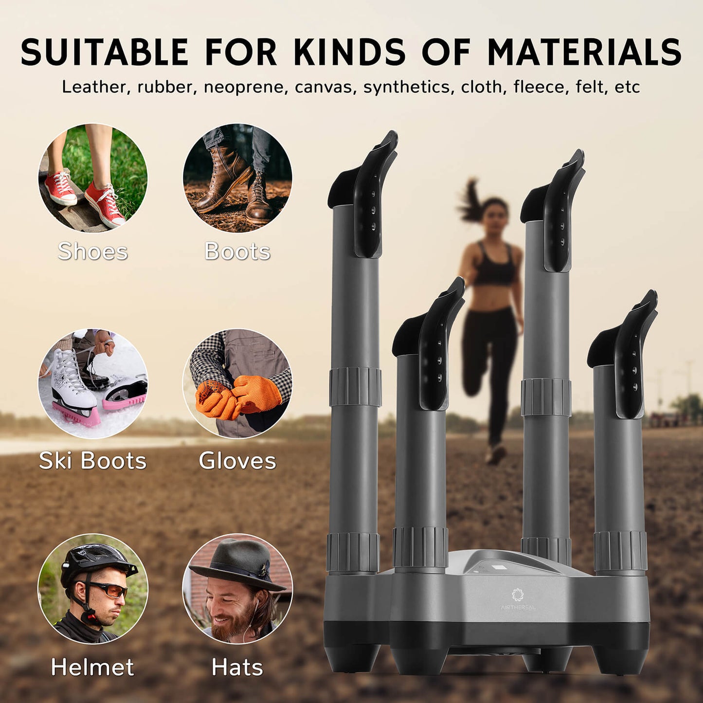 SD20 Boot and Shoe Dryer and Deodorizer with Heat - Sole Essentials