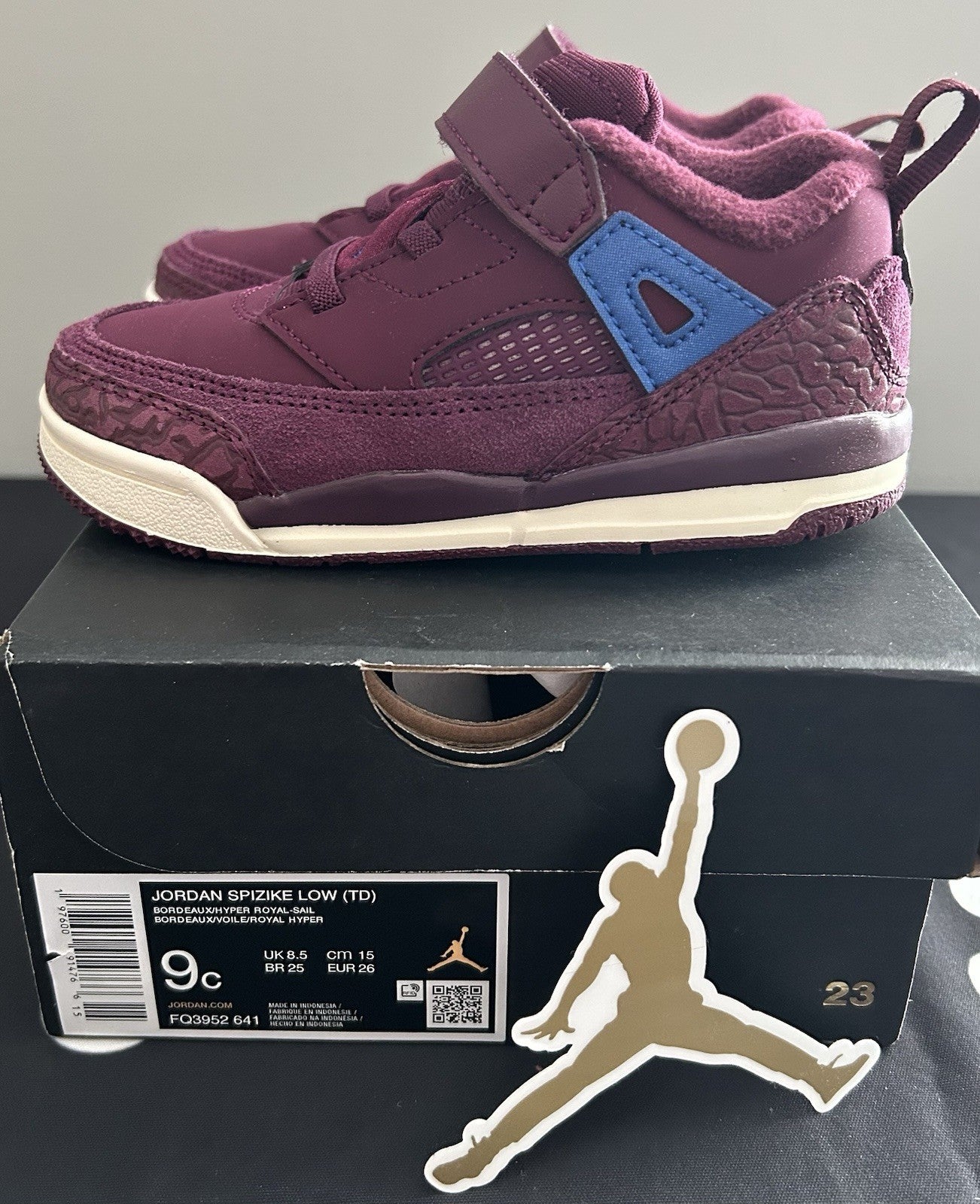 Jordan Spizike Low Bordeaux/Hyper Royal 9C FQ3952-641 - Sole Essentials