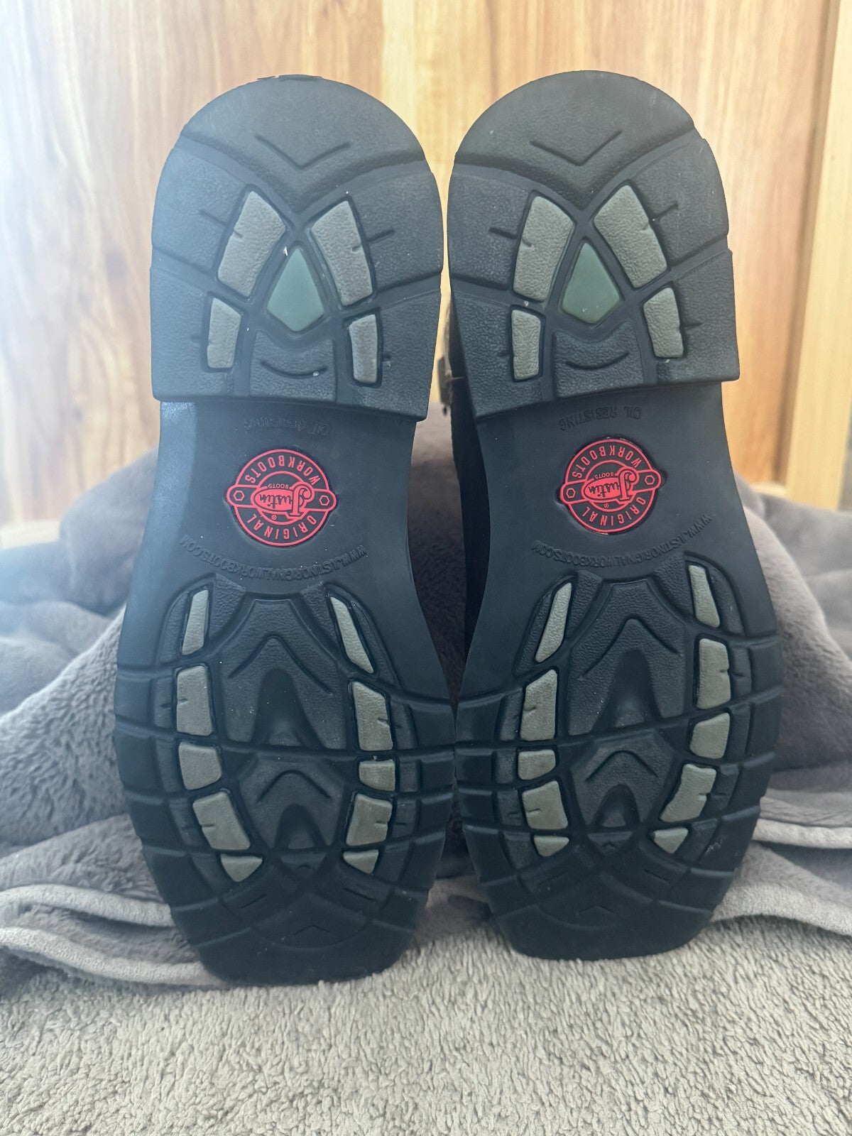 Justin Boots Soft Toe Workboots Mens Size 12 Excellent Condition - Sole Essentials