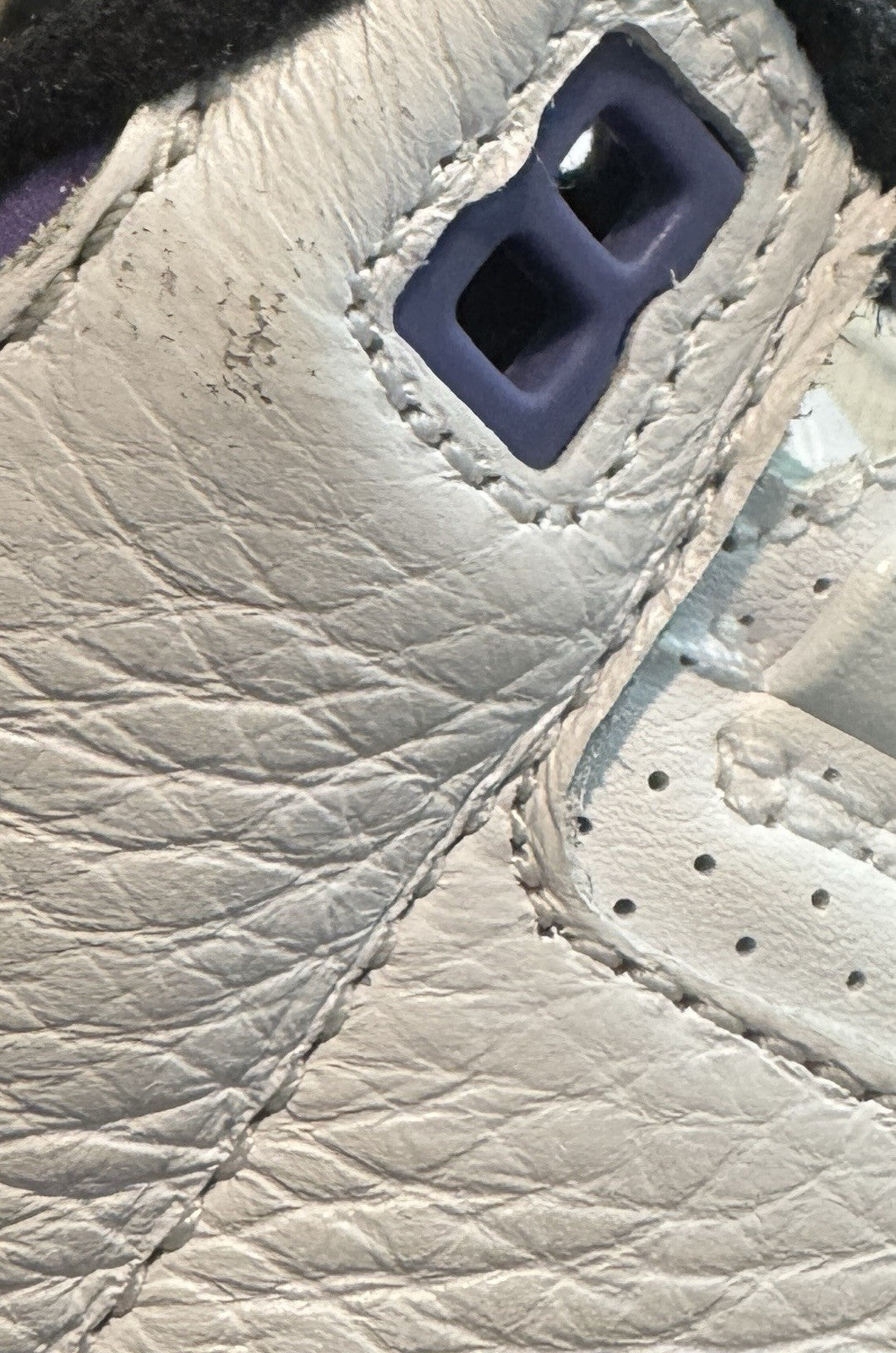 Nike Air Jordan 3 Retro Dark Iris 4Y Youth GS White Purple Black 398614-141 - Sole Essentials