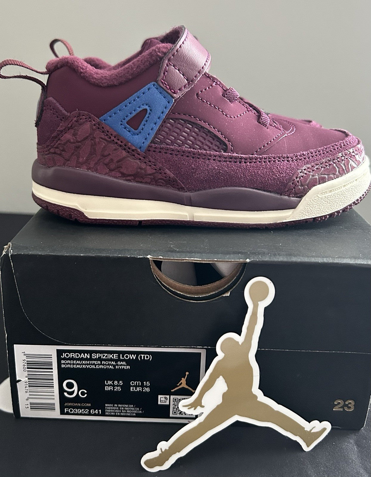 Jordan Spizike Low Bordeaux/Hyper Royal 9C FQ3952-641 - Sole Essentials