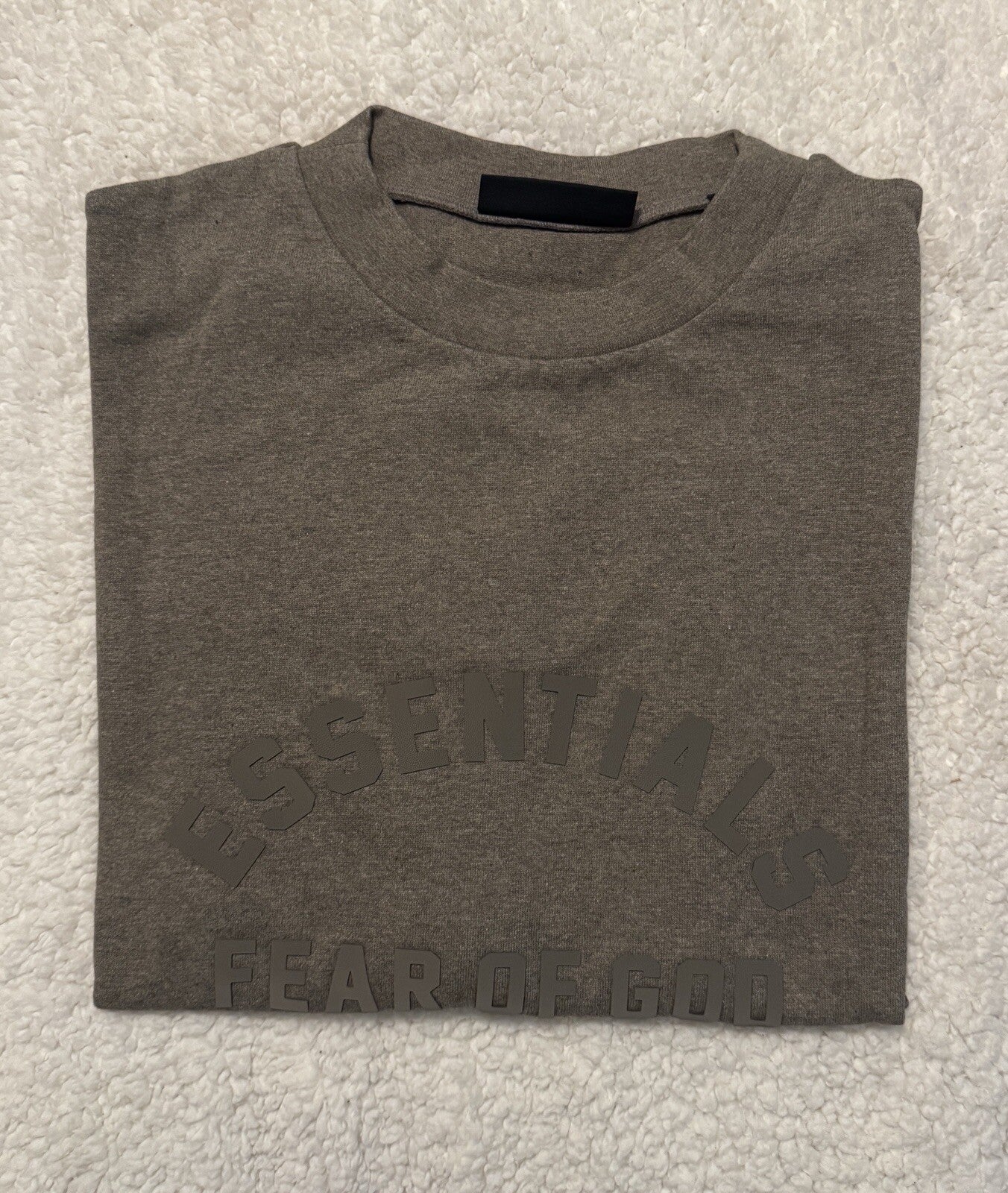 FEAR OF GOD ESSENTIALS HEAVY S/S TEE - HEATHER WOOD SIZE XL MEN’S NWT - Sole Essentials