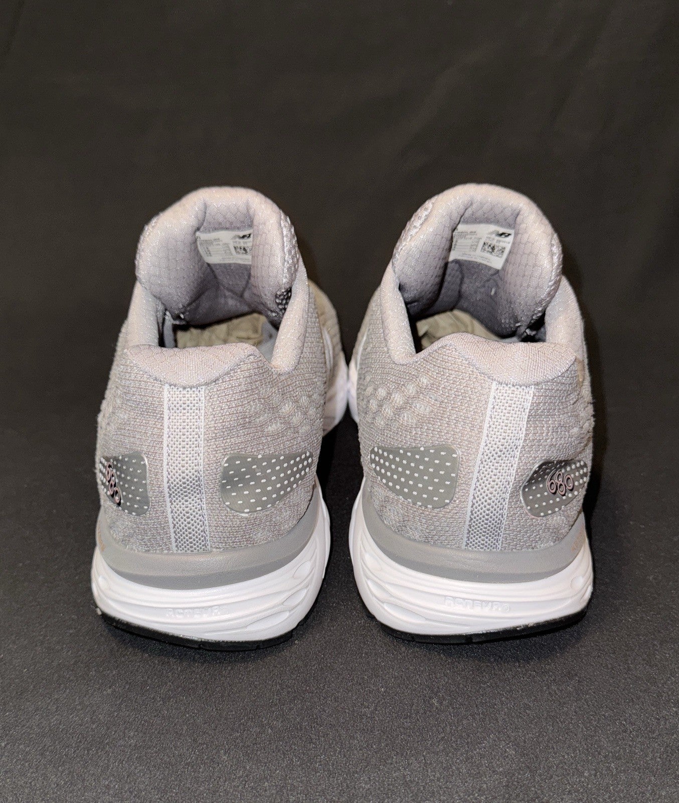 New Balance 680v6 Women’s Running Shoes Grey/White Size 12. Pre-owned No Box - Sole Essentials