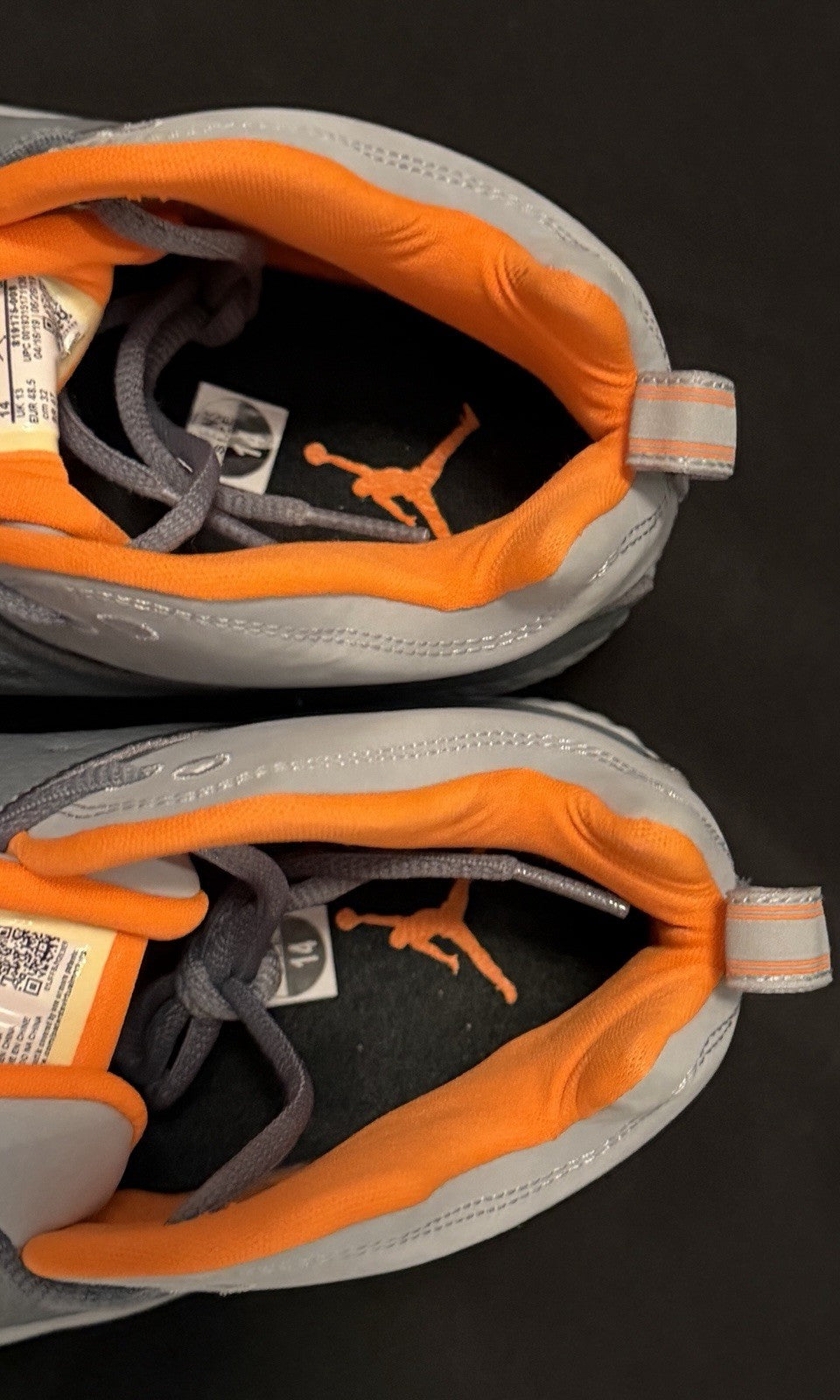 Size 14 - Air Jordan Jumpman Team 2 Cool Grey Total Orange 819175-008 Pre-owned - Sole Essentials