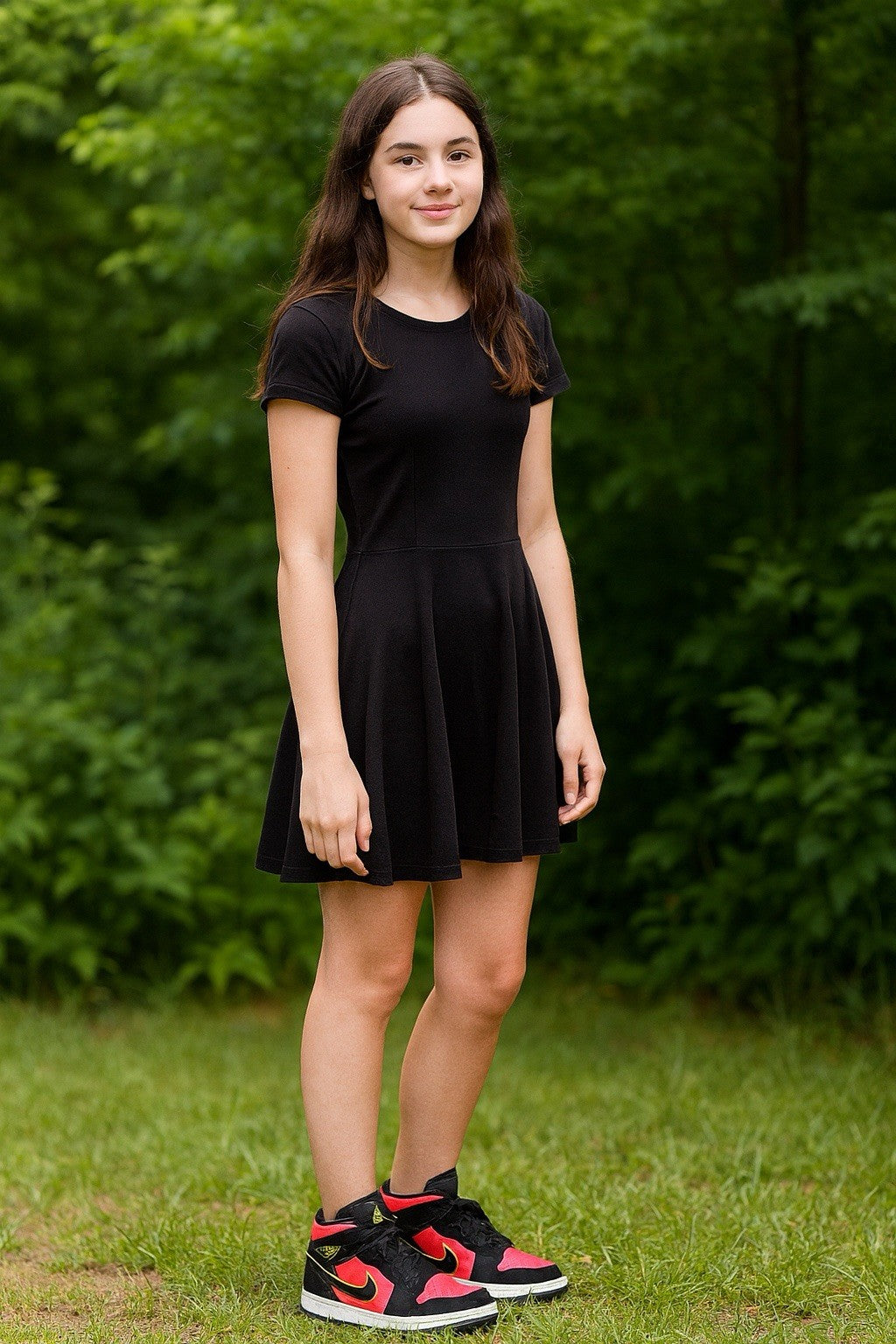 Jordan 1 Mid Black Hot Punch Women’s Size 8 Pre-owned BQ6472-006 - Sole Essentials