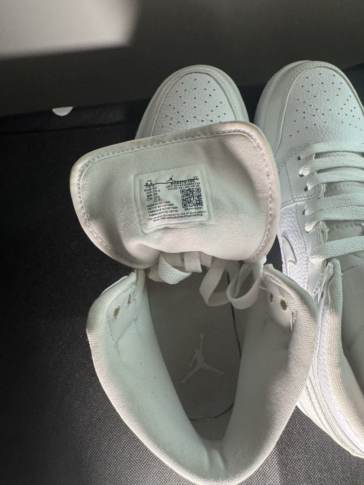 Nike Air Jordan 1 Mid “Triple White” (BQ6472-100) Women’s Size 8.5 - Sole Essentials