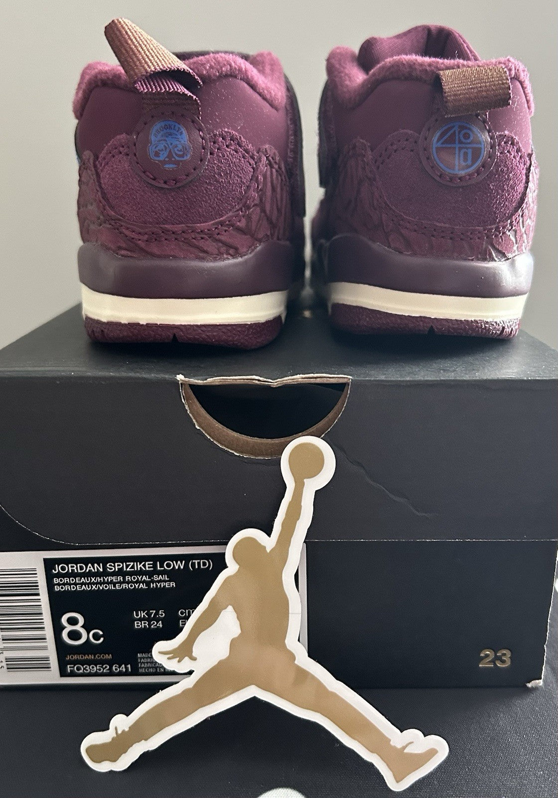 Jordan Spizike Bordeaux/Hyper Royal 8C - Sole Essentials