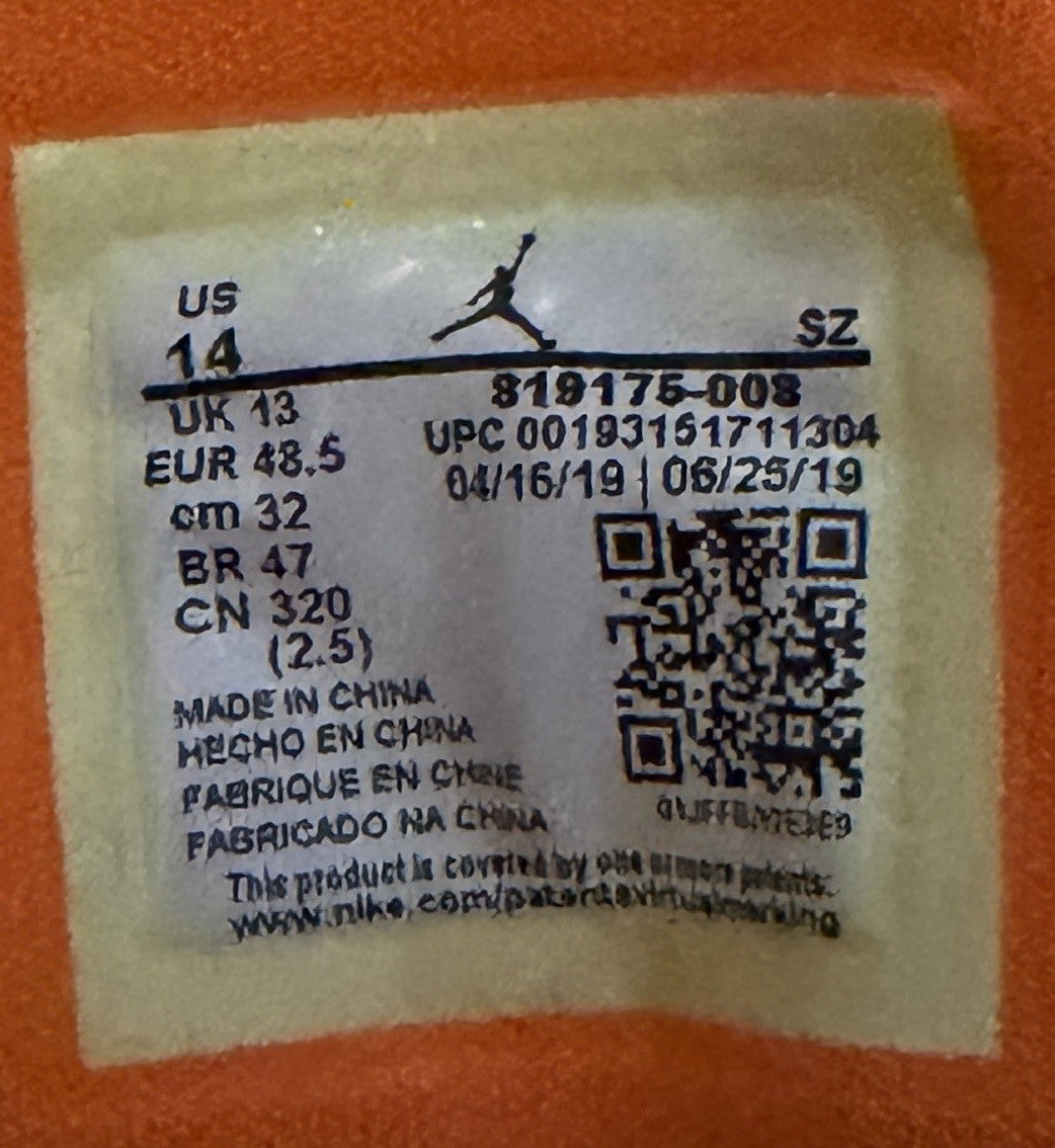 Size 14 - Air Jordan Jumpman Team 2 Cool Grey Total Orange 819175-008 Pre-owned - Sole Essentials