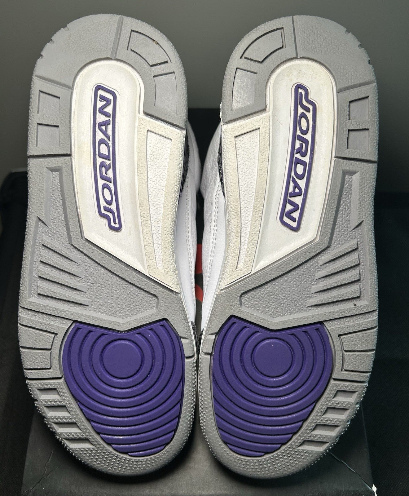 Nike Air Jordan 3 Retro Dark Iris 4Y Youth GS White Purple Black 398614-141 - Sole Essentials