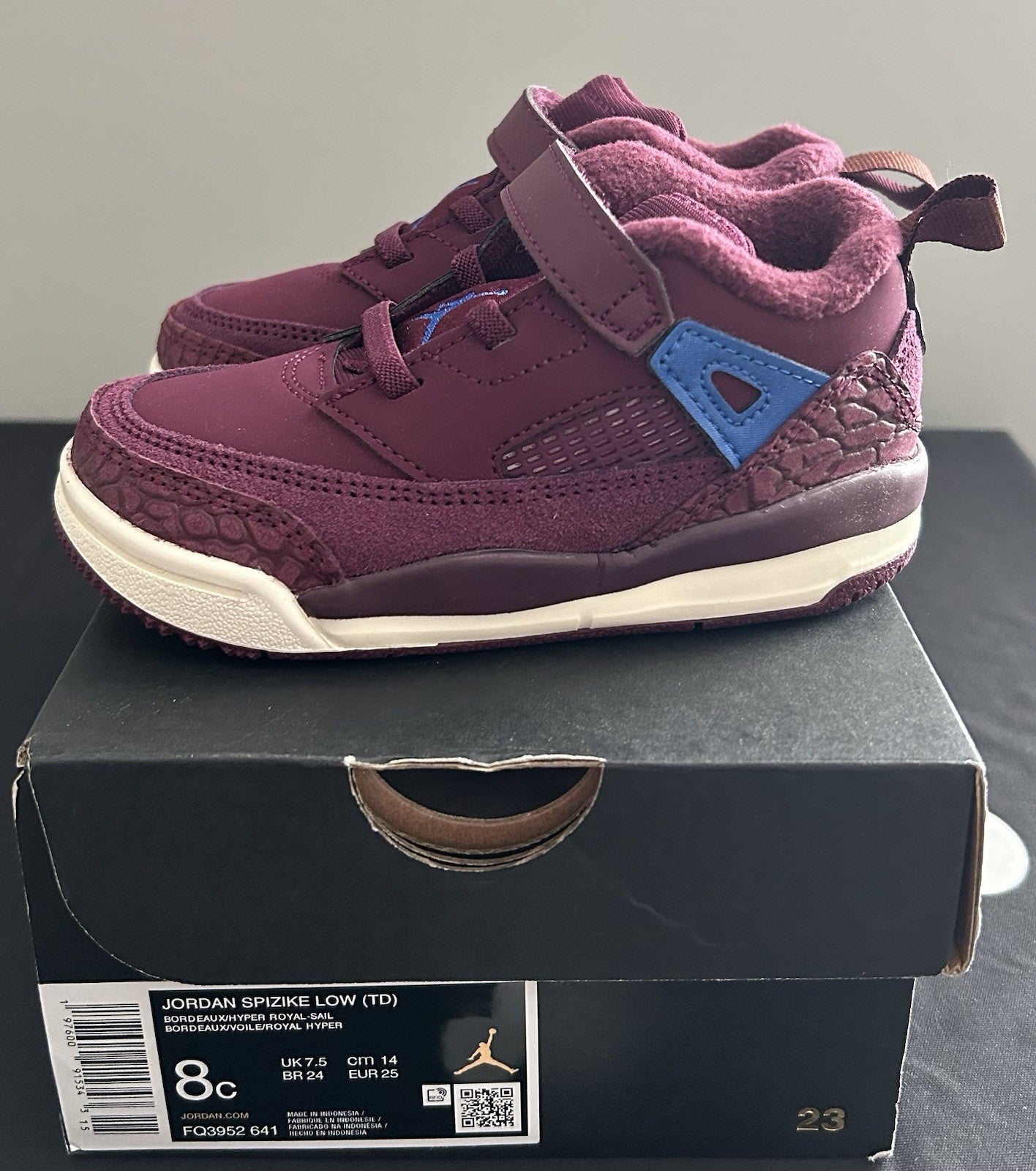 Jordan Spizike Bordeaux/Hyper Royal 8C - Sole Essentials
