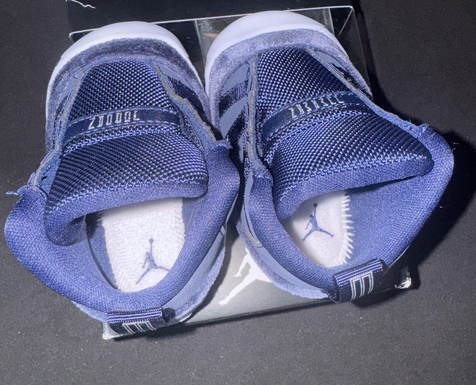 Nike Air Jordan 11 Retro Midnight Navy Velvet Crib Bootie FB1968-441 Size 4C - Sole Essentials