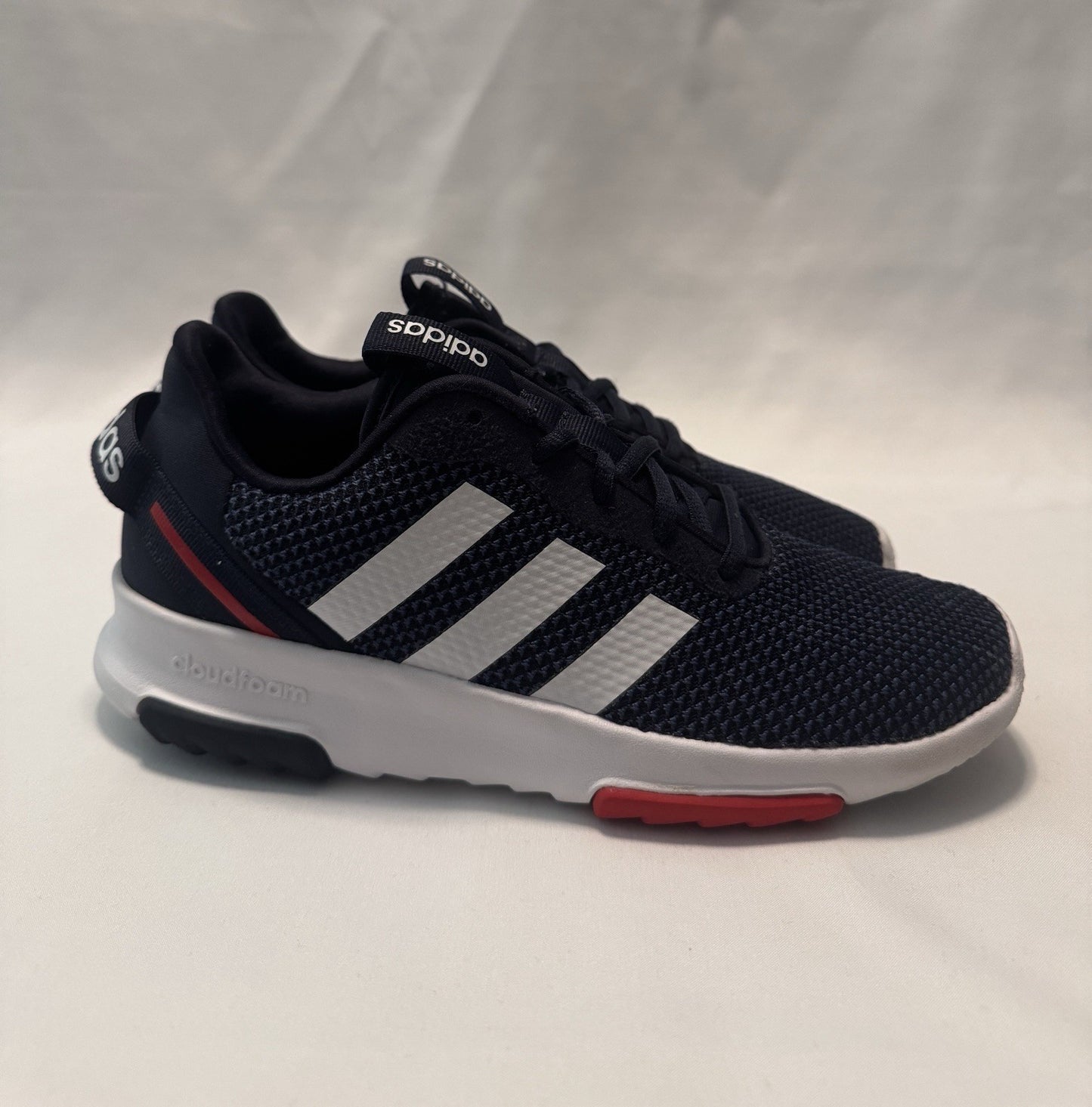 Adidas Racer TR 21 Navy/White/Red Unisex Kids Size 5.5Y  Pre-owned - Sole Essentials