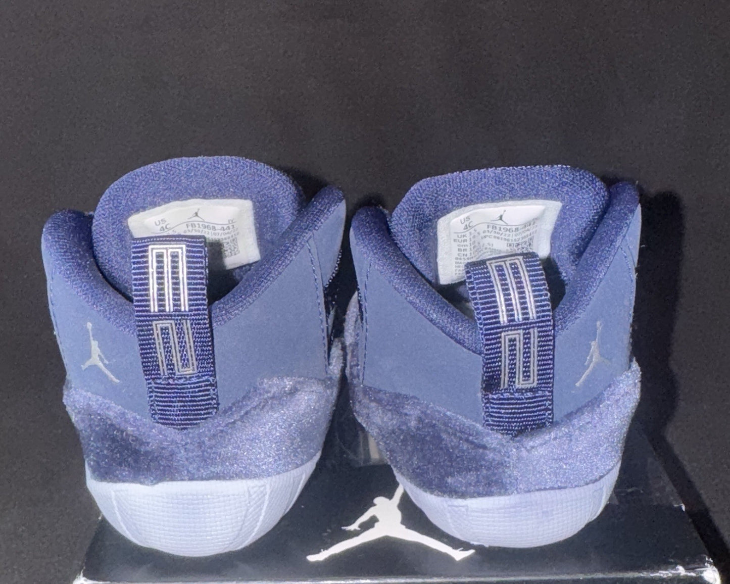 Nike Air Jordan 11 Retro Midnight Navy Velvet Crib Bootie FB1968-441 Size 4C - Sole Essentials