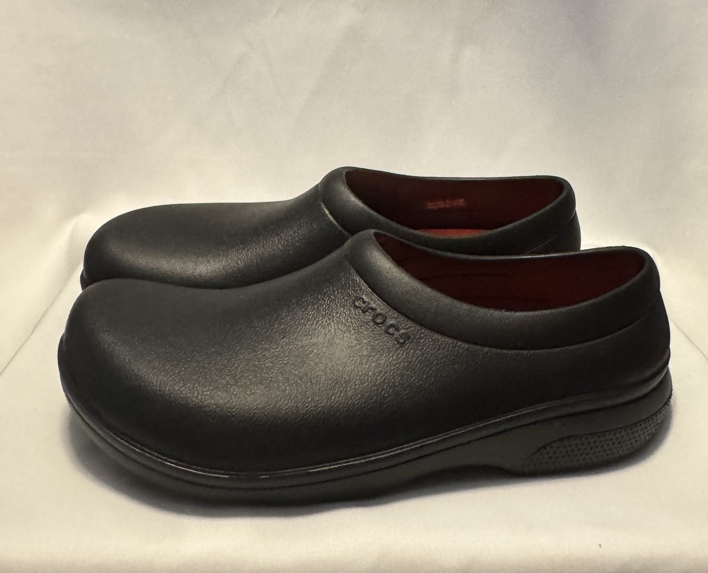 Crocs On-The-Clock Work Clogs Black Slip Resistant LiteRide Insole Men’s Size 10 - Sole Essentials
