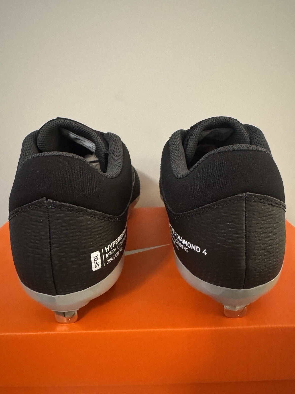 Nike Hyperdiamond 4 Pro Softball Cleats Women’s Size 9 Black White NEW - Sole Essentials