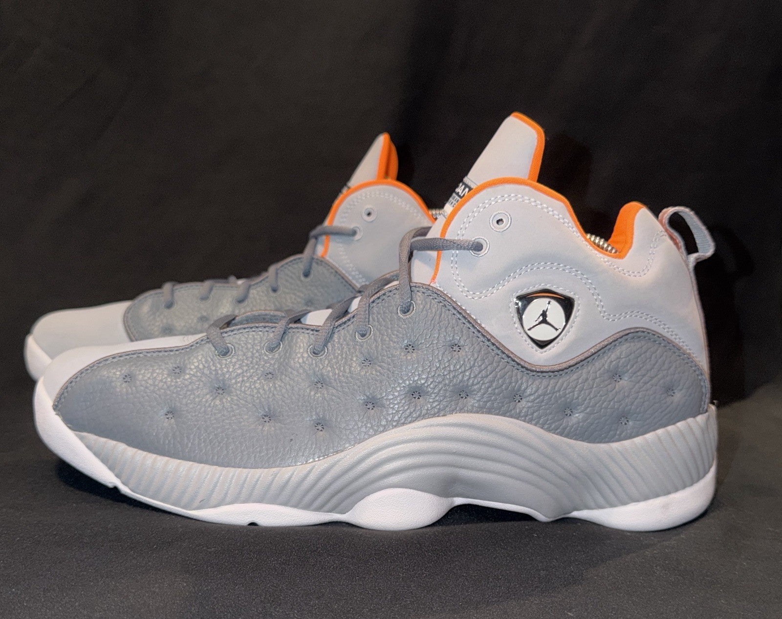 Size 14 - Air Jordan Jumpman Team 2 Cool Grey Total Orange 819175-008 Pre-owned - Sole Essentials