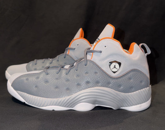 Size 14 - Air Jordan Jumpman Team 2 Cool Grey Total Orange 819175-008 Pre-owned - Sole Essentials
