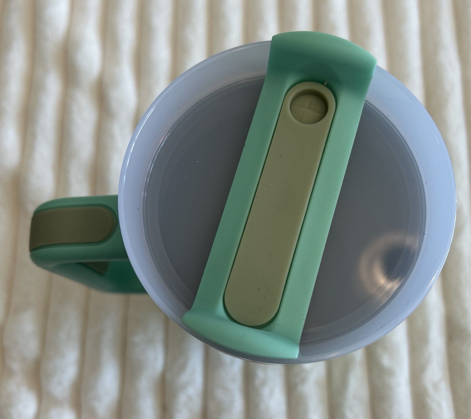 Aquamarine 40oz Tumbler w Handle Straw Lid Stainless Steel Insulated Hot Cold - Sole Essentials