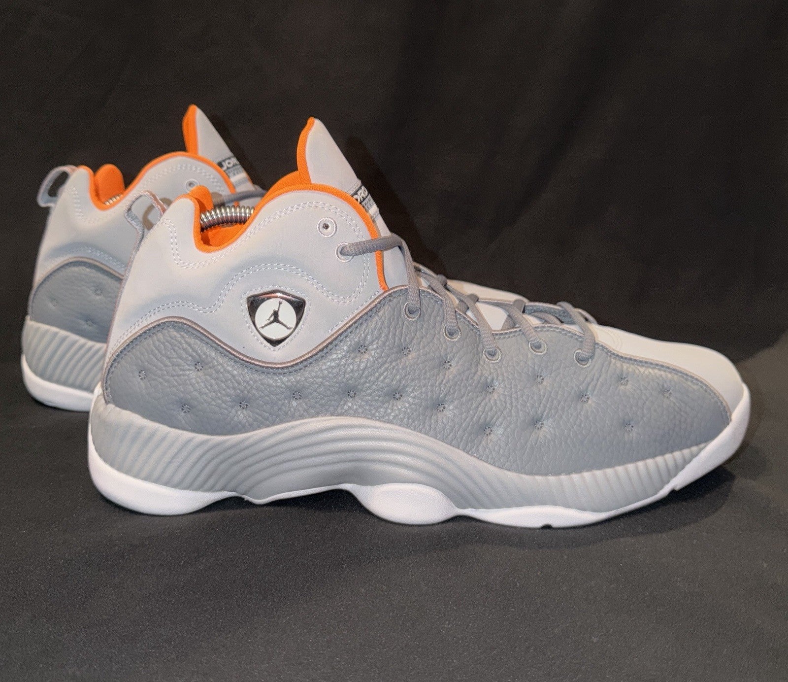Size 14 - Air Jordan Jumpman Team 2 Cool Grey Total Orange 819175-008 Pre-owned - Sole Essentials