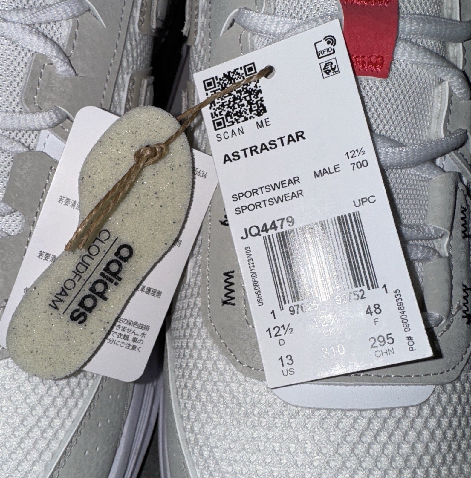 Adidas Astrastar Men’s Running Shoes White/Red Size 13 – New With Box - Sole Essentials