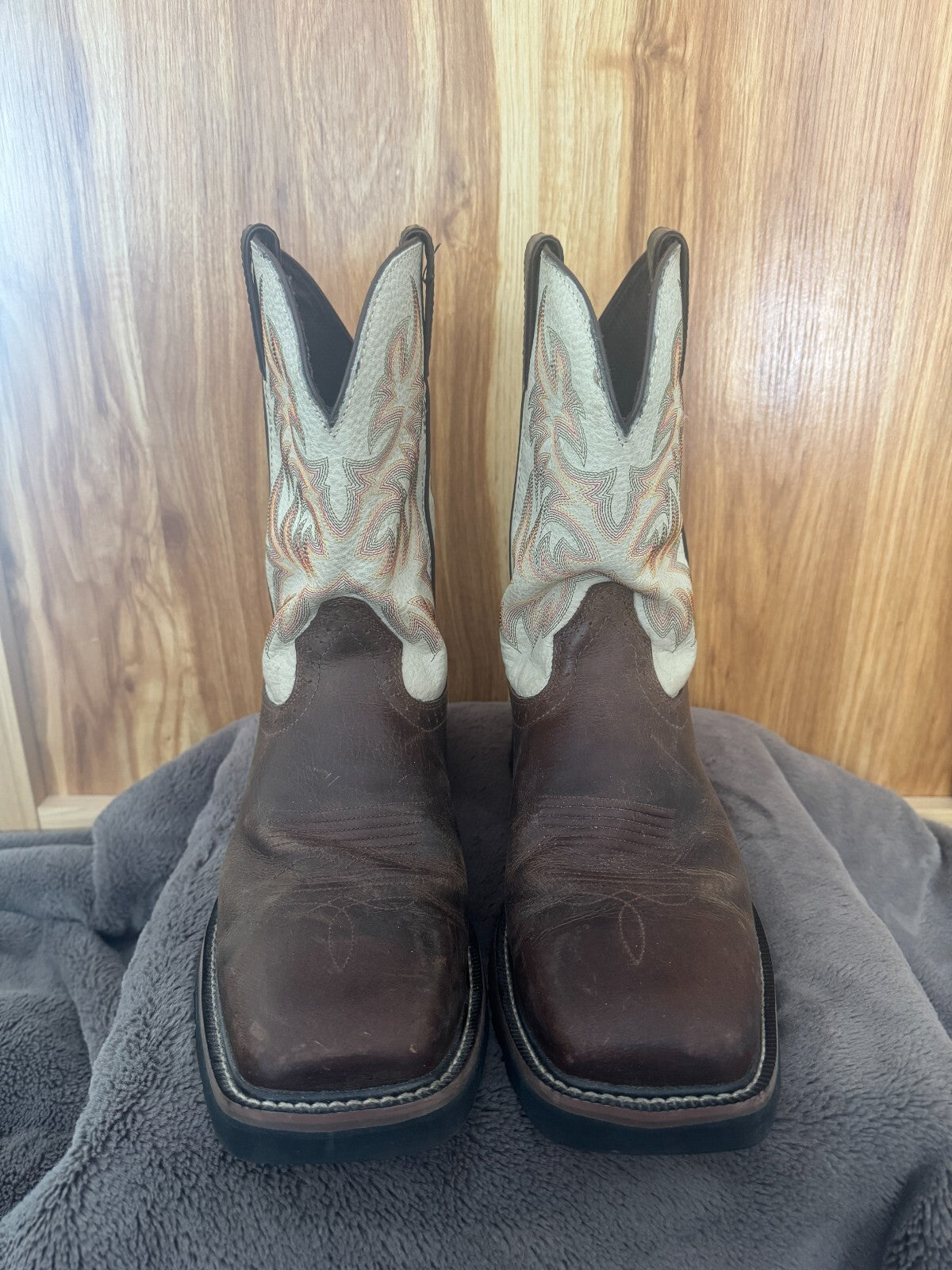 Justin Boots Soft Toe Workboots Mens Size 12 Excellent Condition - Sole Essentials