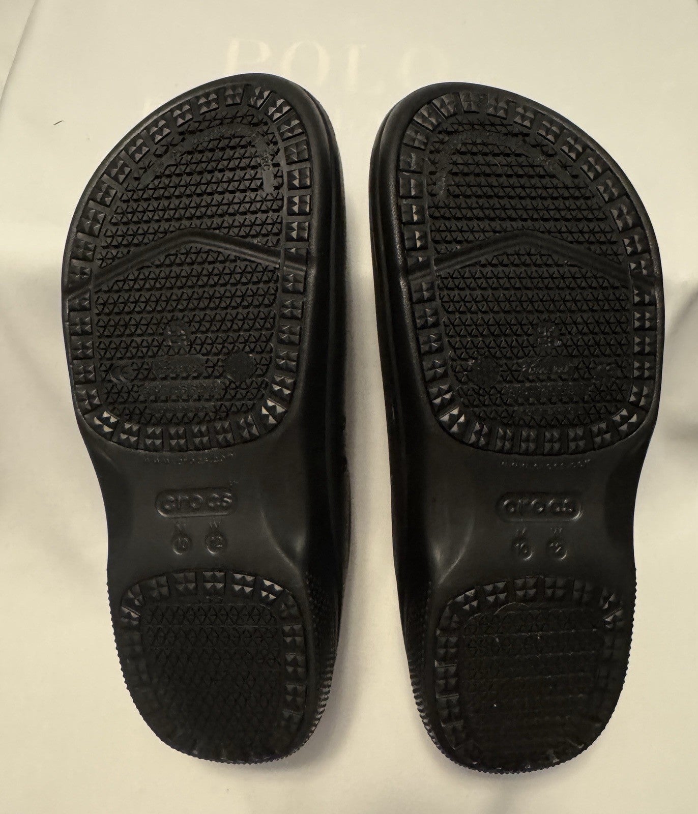 Crocs On-The-Clock Work Clogs Black Slip Resistant LiteRide Insole Men’s Size 10 - Sole Essentials