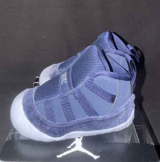 Nike Air Jordan 11 Retro Midnight Navy Velvet Crib Bootie FB1968-441 Size 4C - Sole Essentials