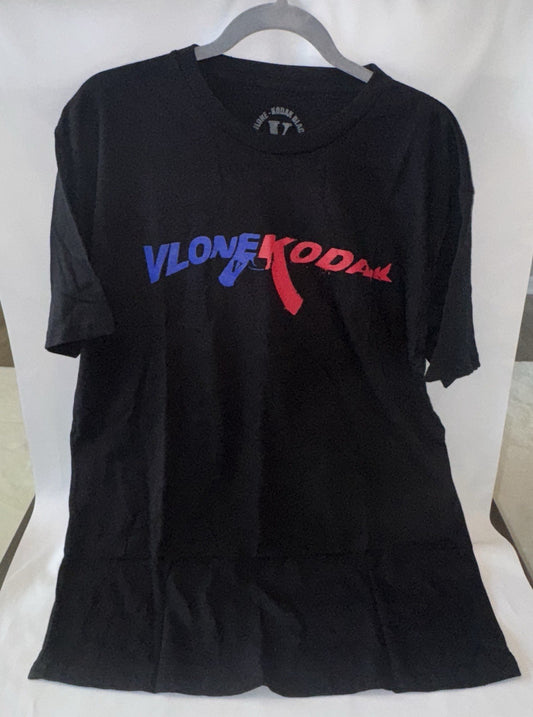 VLONE x Kodak Black Collab T-Shirt Size L Black Rare Graphic Front & Back - Sole Essentials