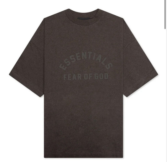 FEAR OF GOD ESSENTIALS HEAVY S/S TEE - HEATHER WOOD SIZE XL MEN’S NWT - Sole Essentials