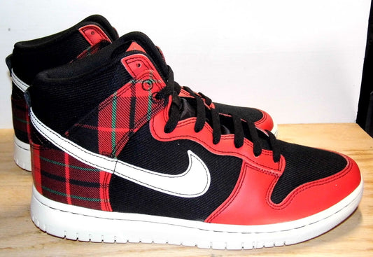 Nike Dunk SE High Tartan Plaid Red/Black Men's Size 9 DV0828-001 CLEAN - Sole Essentials