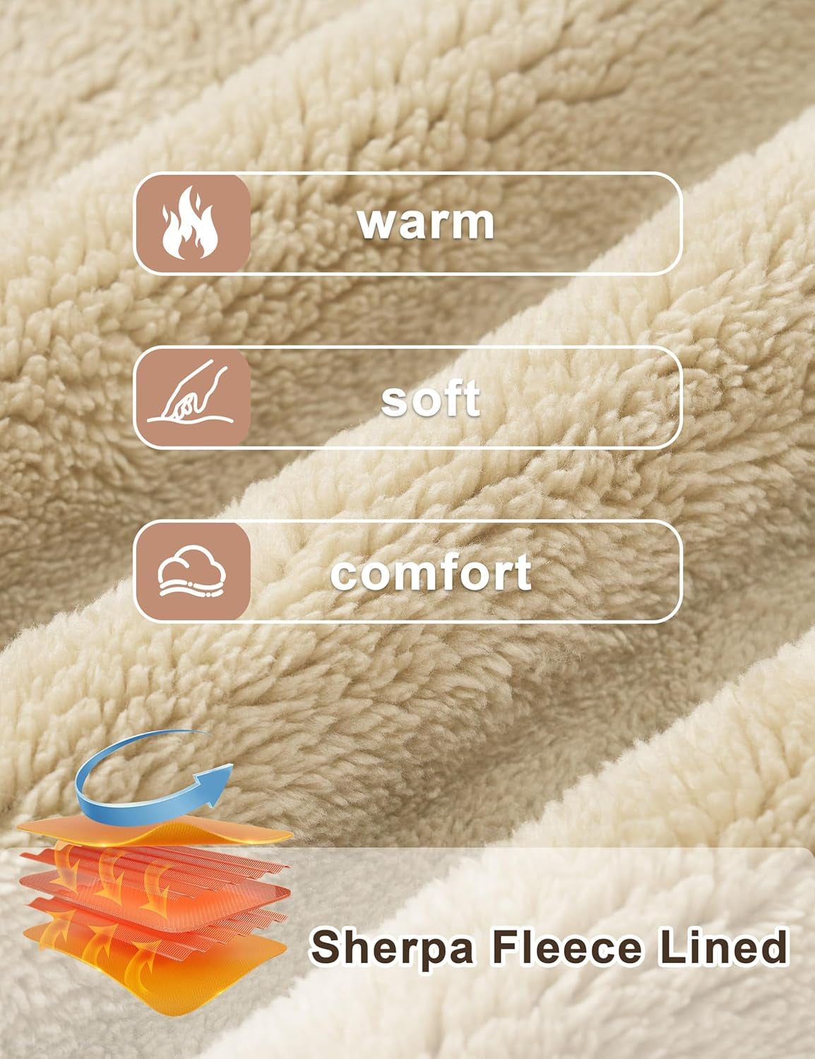 Men'S Fleece Sweatshirts Thermal Crewneck Sweatshirt Winter Warm Sherpa Lined Pullover Shirt - Sole Essentials