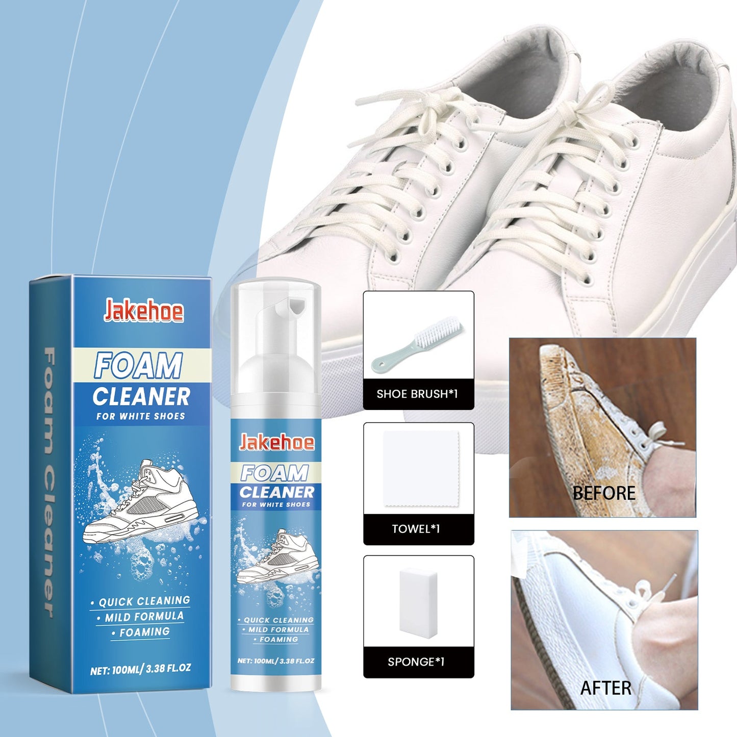 Shoe Cleaner Kit Foam Cleaning Decontamination Multi-Functional Sneaker Cleaning Household Items - Sole Essentials