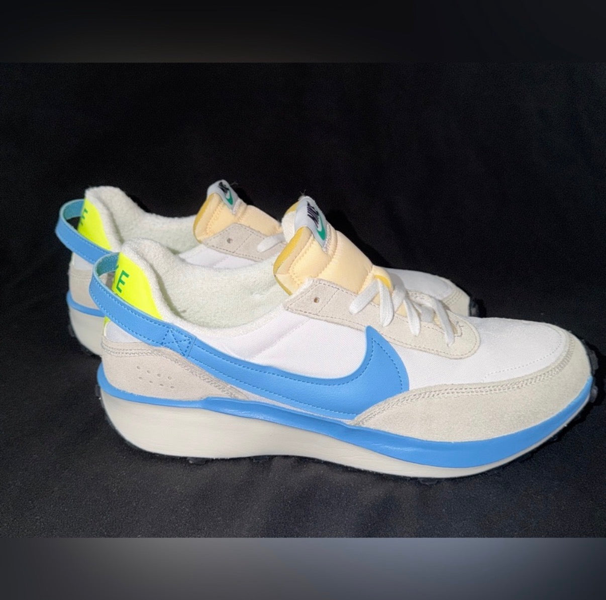Nike Waffle Debut SE “Summit White / University Blue / Volt” – Men’s Size 11 - Sole Essentials