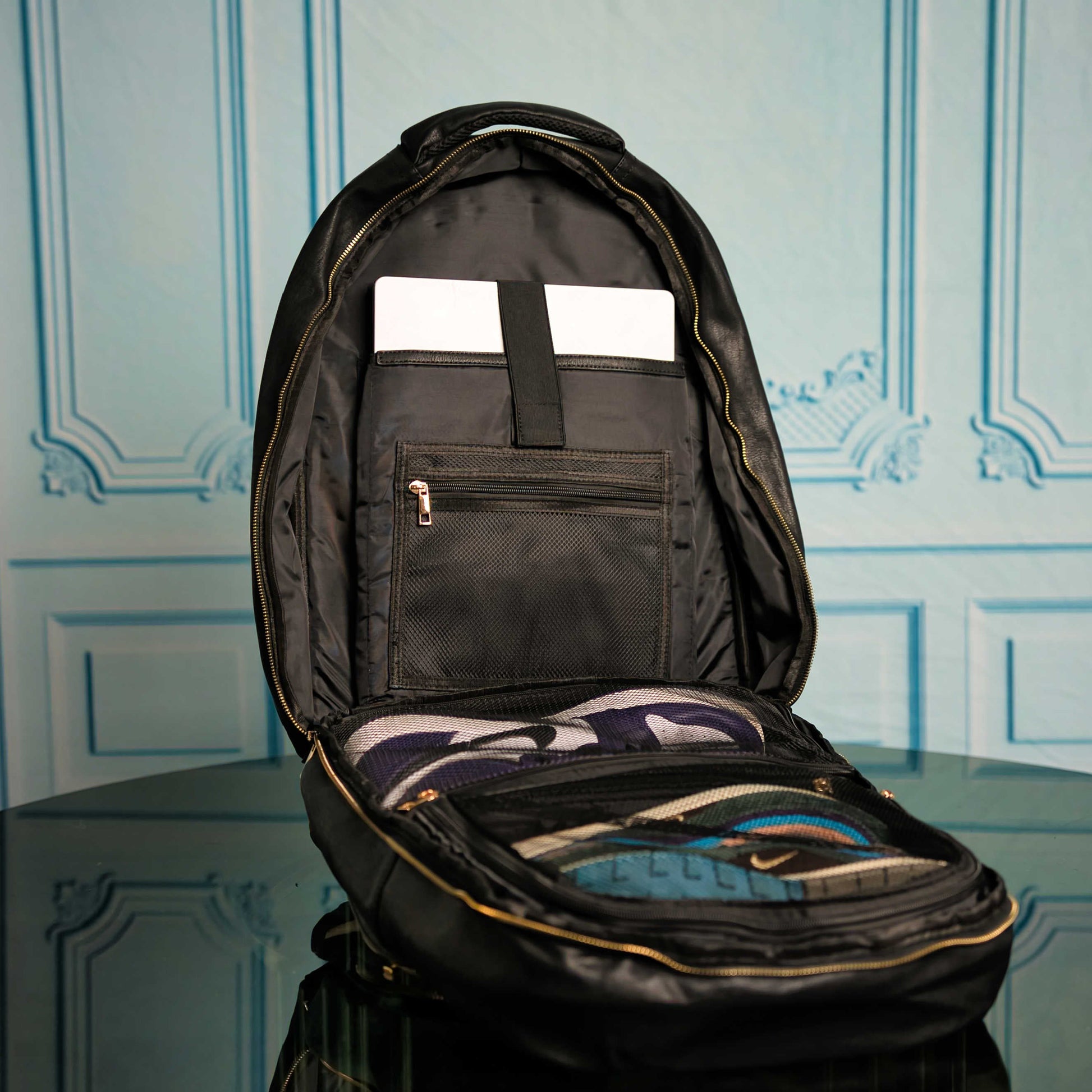 Black Leather Commuter Bag - Sole Essentials