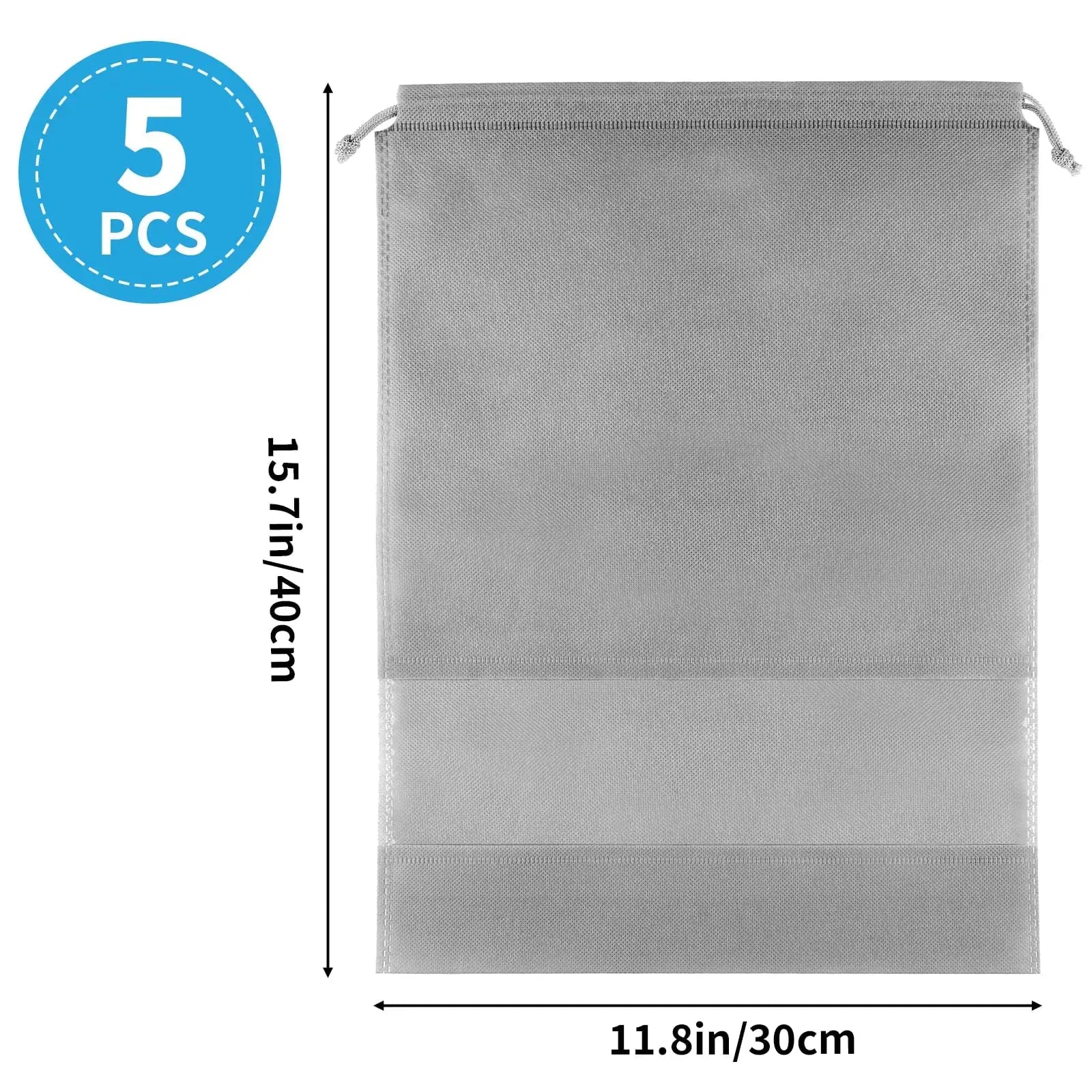 COIDEA Shoe Bags for Travel - Non-Woven Drawstring Travel Shoe Storage Bag with Clear Window - Sole Essentials