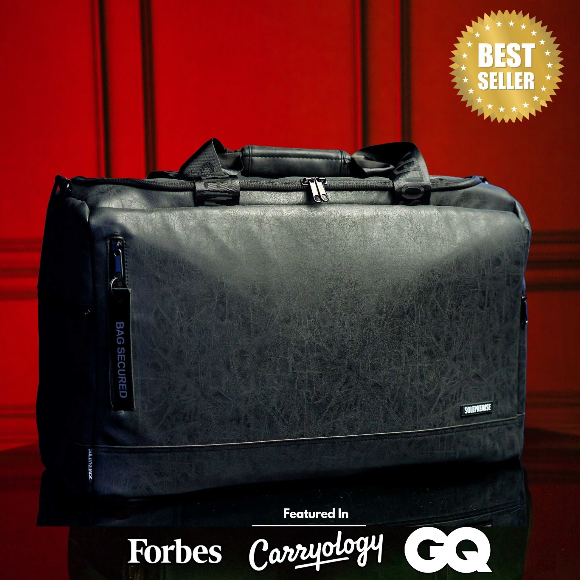 Black Leather Sneaker Duffle - Sole Essentials