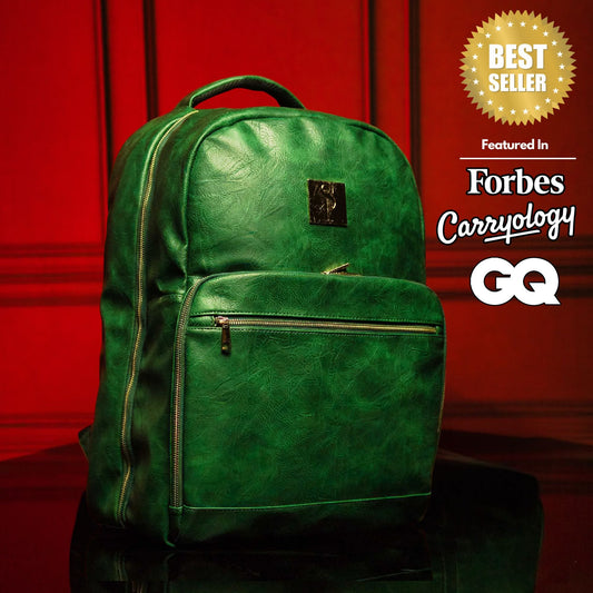 Emerald Green Leather Commuter Bag (XL Design) - Sole Essentials