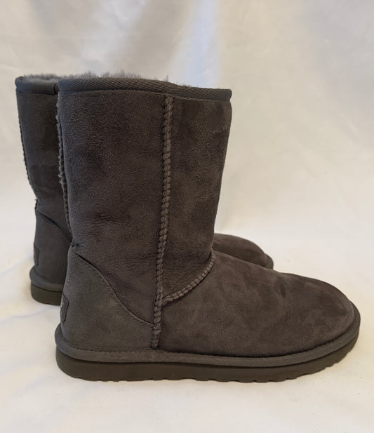 Uggs Classic Short Boots Gray Women’s Size 7 Pre-owned - Sole Essentials