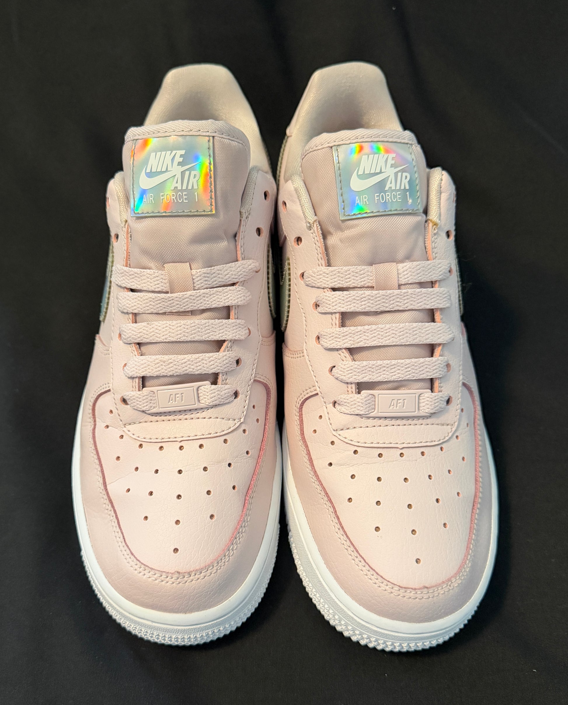 Women’s Nike AF1 Pink Iridescent CJ1646-600 Pre-owned Size 8.5 Pre-owned - Sole Essentials