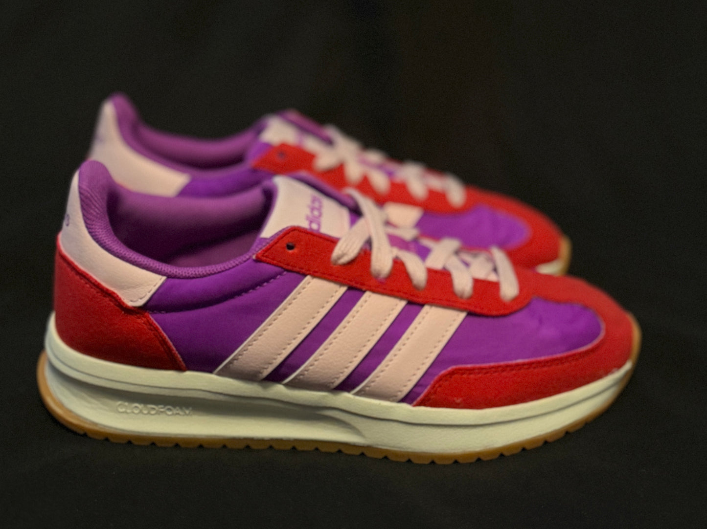 adidas run 70s 2.0 sneaker Kids Size 4.5 Purple Burst Pre-owned - Sole Essentials