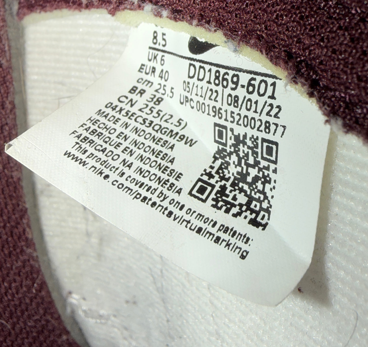 Nike Dunk High Burgundy Crush Women’s Size 8.5 Pre-owned DD1869-601 - Sole Essentials