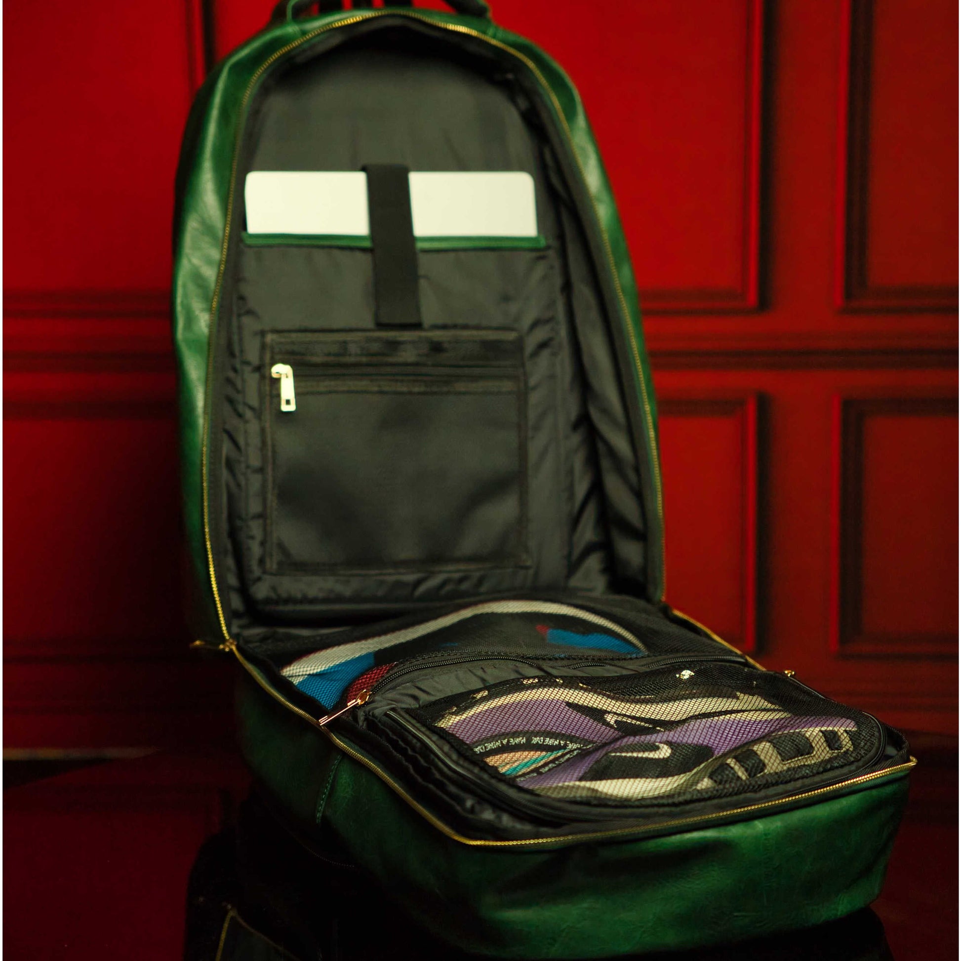 Emerald Green Leather Commuter Bag (XL Design) - Sole Essentials
