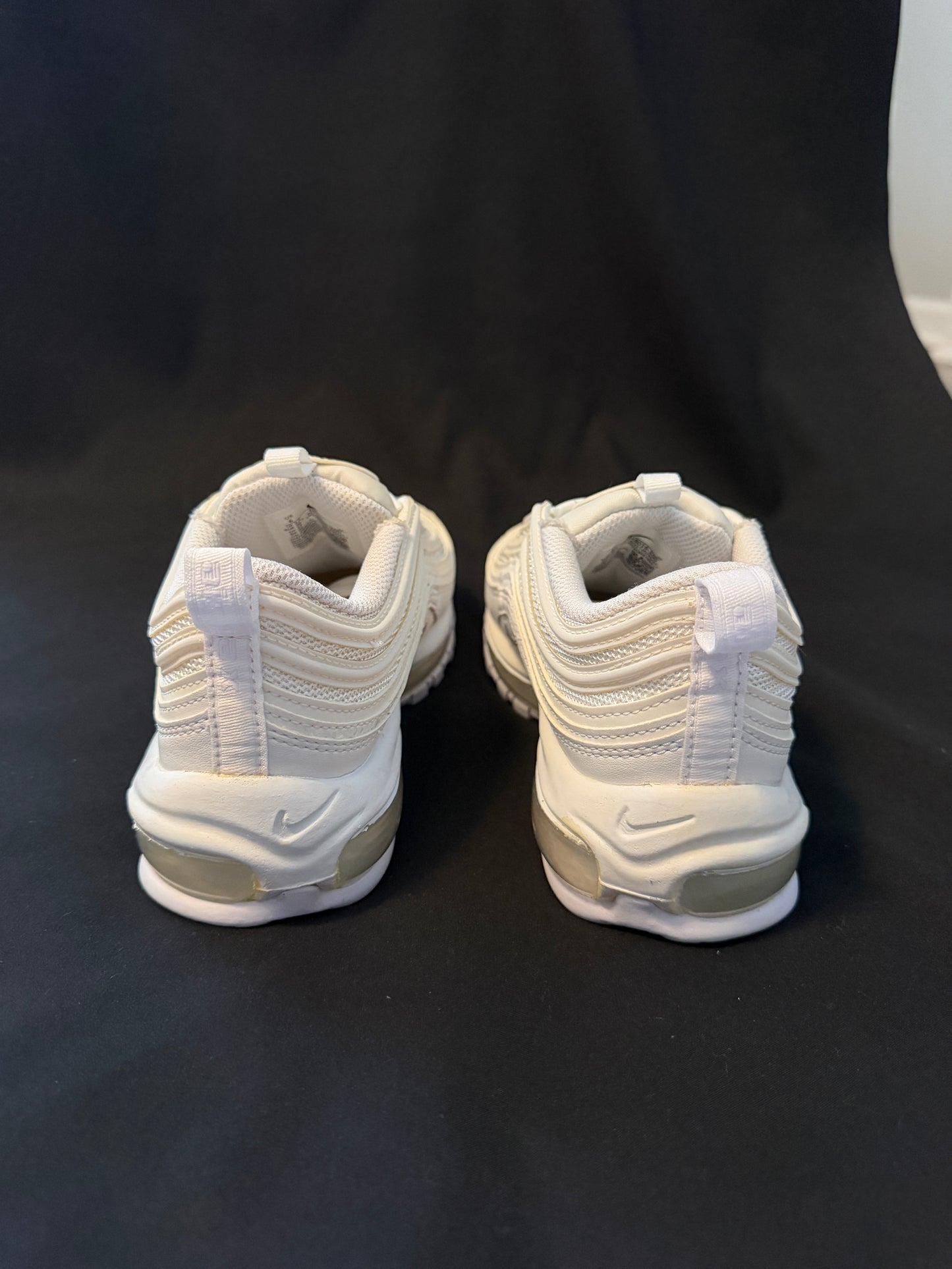 Nike Air Max 97 Triple White DH8016-100 Women’s Size 6 Pre-owned Clean Condition - Sole Essentials