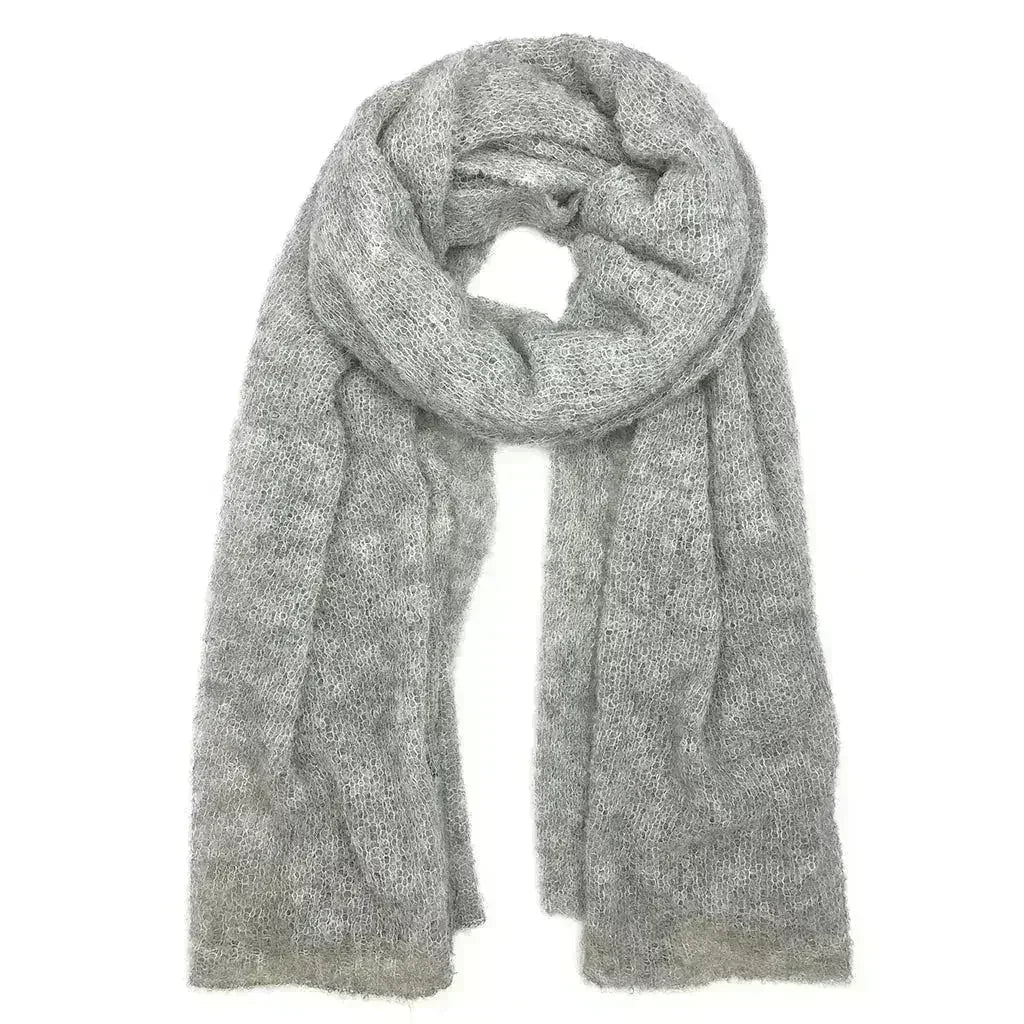 Gray Ultra Plush Alpaca Scarf - Sole Essentials