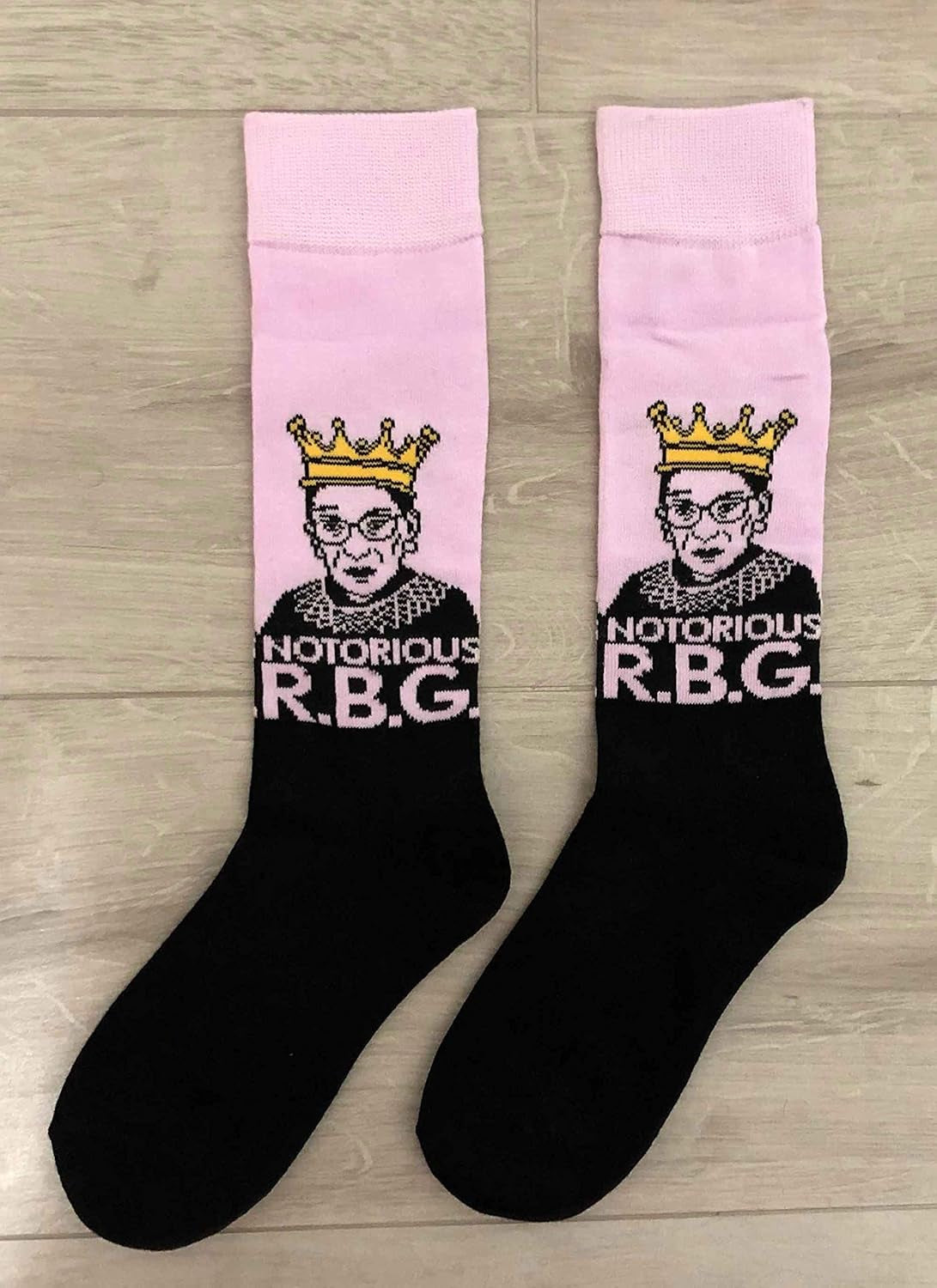 Ruth Bader Ginsburg Notorious RBG Dress Socks - Funny, Crazy, Casual, Novelty - Sole Essentials