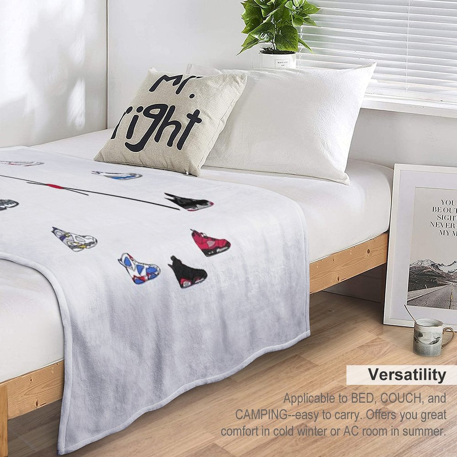 Jordan Sneaker Clock Throw Blanket - Sole Essentials